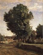 Corot Camille Entrance of Coubron France oil painting artist